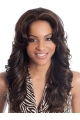 Brown Wavy Long Human Hair Lace Front Wigs