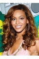 Beyonce Knowles Casual Cute Hairstyle Custom Long Wavy Full Lace Human Hair Wig about 18 Inches