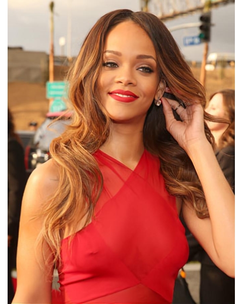 Great Brown Wavy Long Rihanna Wigs