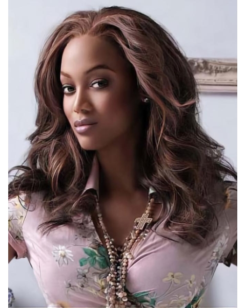 Tyra Bank HairStyle Long Wavy Lace Front Synthetic Wig