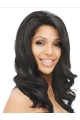 Easeful Black Wavy Indian Remy Hair Long Wigs