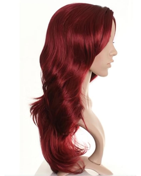 Convenient Red Wavy Long Celebrity Wigs