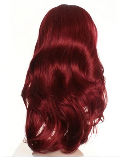 Convenient Red Wavy Long Celebrity Wigs