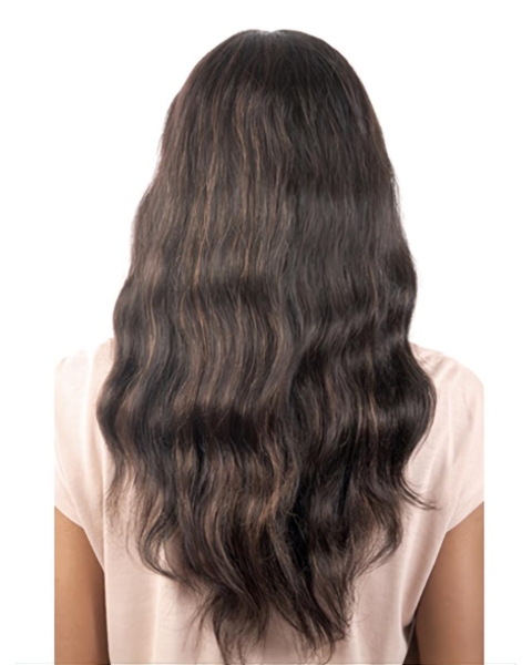 Soft Brown Wavy Long African American Wigs