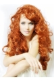 Durable Long Wavy Lace Front Copper Wigs 24 Inch