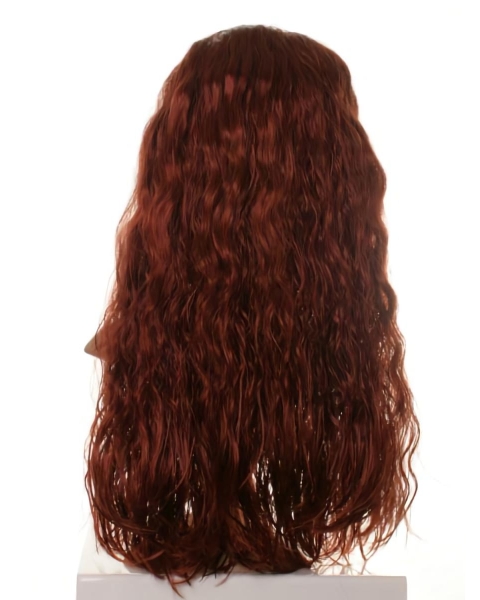 Traditiona Synthetic Red Wavy Long Wigs