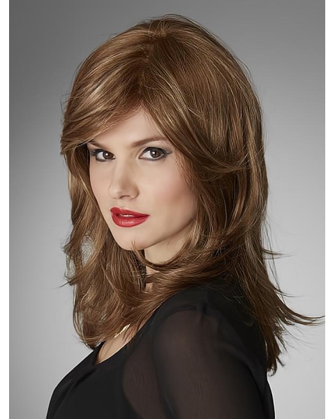 Amazing Long Wavy Brown Layered Beautiful Wigs