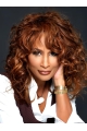 Beverly Johnson Feminine Mid-length Wavy Lace Human Hair Wig 16 Inches with Bangs