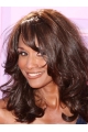 Beverly Johnson Classy Mid-length Wavy Lace Front Human Hair Wig with Bangs