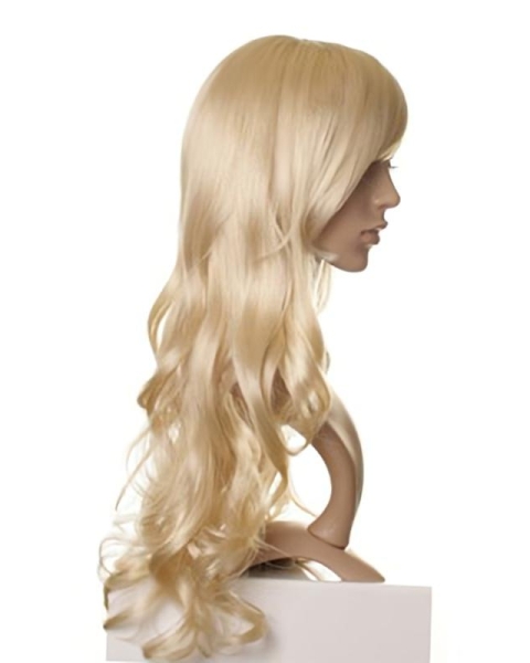 Durable Blonde Wavy Long Celebrity Wigs