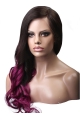 Purple Ombre Long Wavy Virgin Human Hair Full Lace Wig