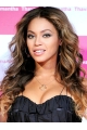 Beyonce Knowles High Quality 100% Indian Human Hair Lace Front Long Wavy Wig about 20 inches