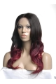 Hot Ombre Long Wavy 100% Human Hair Full Lace Wig 20 Inches