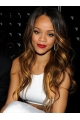 Rihanna Elegant and Brief Long Layered Body-wave Lace Human Hair Wig 22 Inches