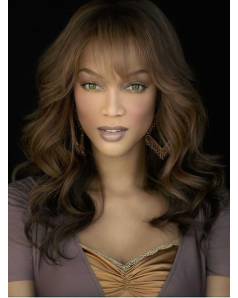 Tyra Banks Natural Beauty Pure Long Body-wave Style Glueless Lace Front Human Hair Wig 18 inches