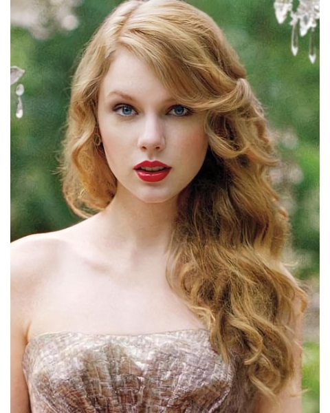 High Quality Long Wavy Blonde Layered Taylor Swift Inspired Wigs