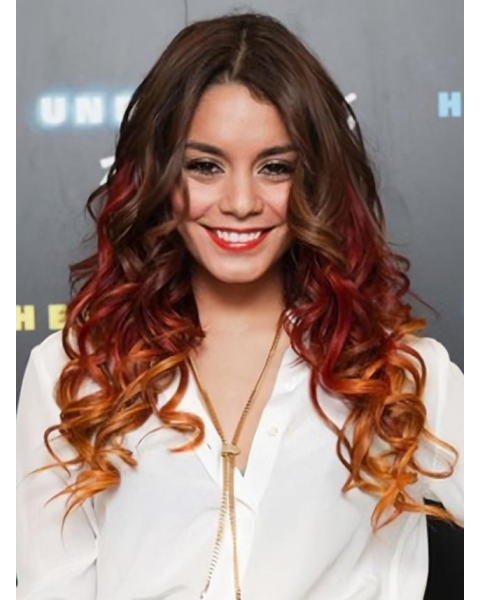 Curly Vanessa Hudgens Brown & Blonde Ombre Synthetic Long Hair Style 