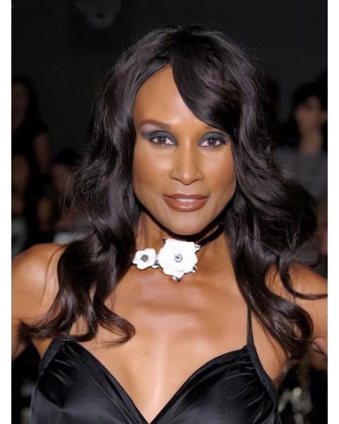 Beverly Johnson Cute Smooth Long Wavy Glueless Lace Human Hair Wig