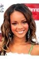 Rihanna Sweet and Elegant Long Layered Beach-wave Style Lace Front Human Hair Wig 16 Inches