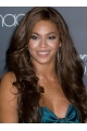 Beyonce Knowles Elegant Asian-style 100% Human Hair Long Wavy Glueless Lace Front Wig about 24 Inches