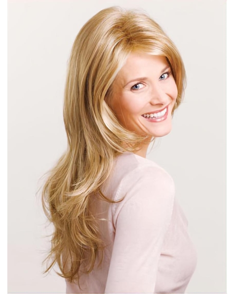 Fashion Blonde Wavy Synthetic Long Wigs