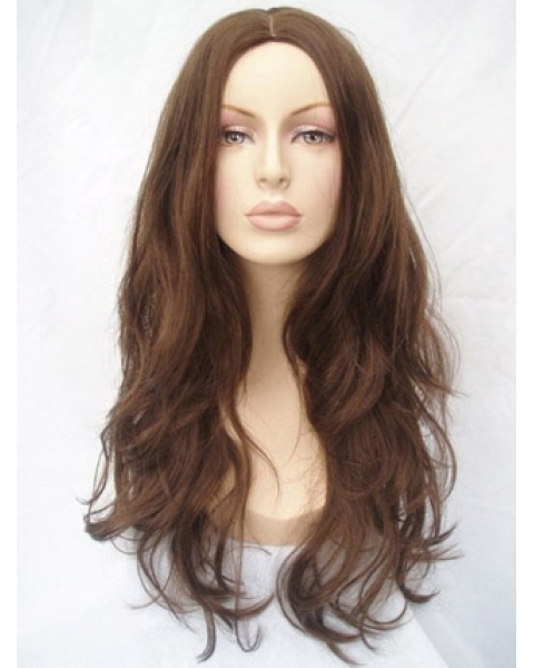 Traditiona Brown Wavy Long Celebrity Wigs