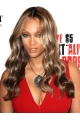 Tyra Banks Well-trimmed Long Wavy Lace Human Hair Wig 20 Inches