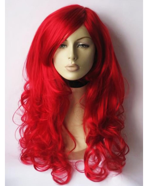 Elegent Long Wavy Beautiful Red Synthetic Wigs