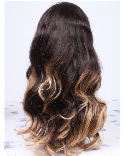 18" Long Wavy Full Lace Ombre Wigs