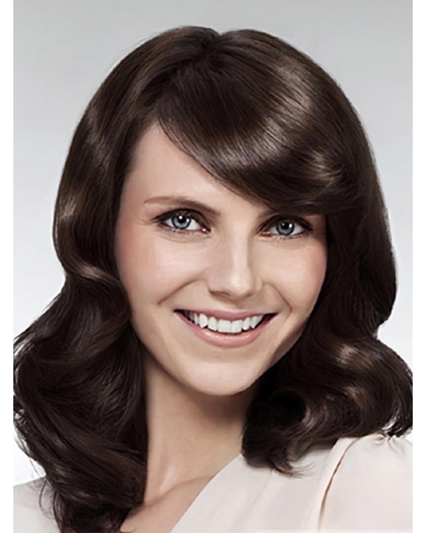 Mature Synthetic Lace Front Wavy Long Wigs