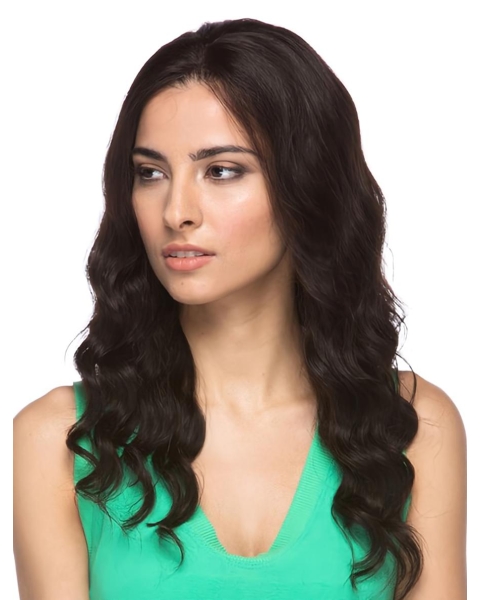 Affordable Brown Wavy Long Lace Front Wigs