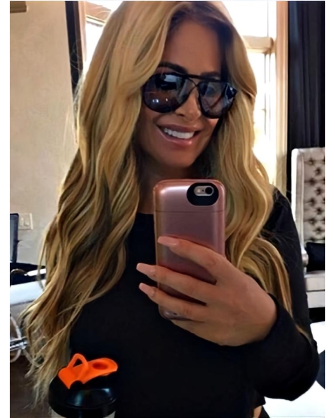 Synthetic Blonde 20" Lace Front Kim Zolciak hair