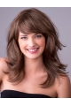 Wavy Auburn 14" Layered Monofilament Synthetic Long Hair Wig