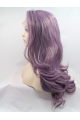 Long Purple Layered 26" Lace Front Wavy Synthetic Wigs