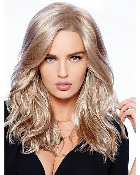 16" Curly Blonde Classic Long Wigs