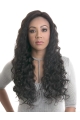 Synthetic Black Without Bangs Long African Hair Style