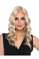 16" Curly Blonde Monofilament Wig Without Bangs