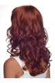 Mature Remy Human Hair Red Curly Long Wigs