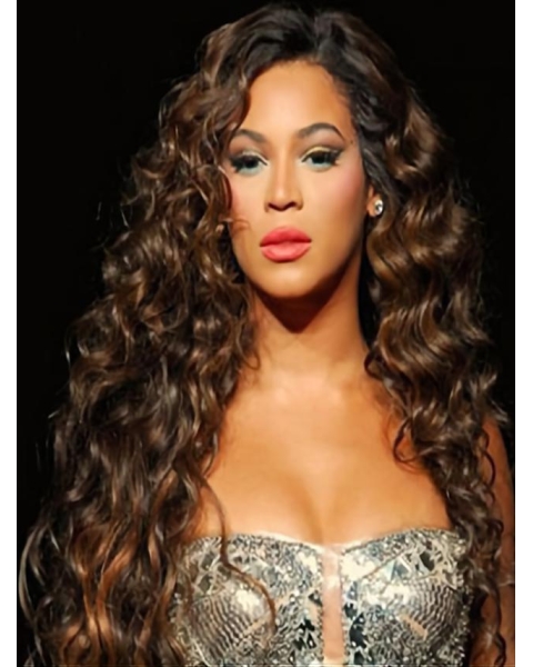 Perfect Auburn Curly Long Beyonce Wigs