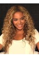 Beautiful Long Curly Blonde Without Bangs Beyonce Inspired Wigs