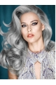 High Quality Long Curly Fashional Grey Wigs