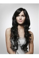 Beautiful Black Curly Remy Human Hair Long Wigs