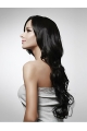 Beautiful Black Curly Remy Human Hair Long Wigs