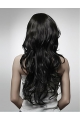 Beautiful Black Curly Remy Human Hair Long Wigs