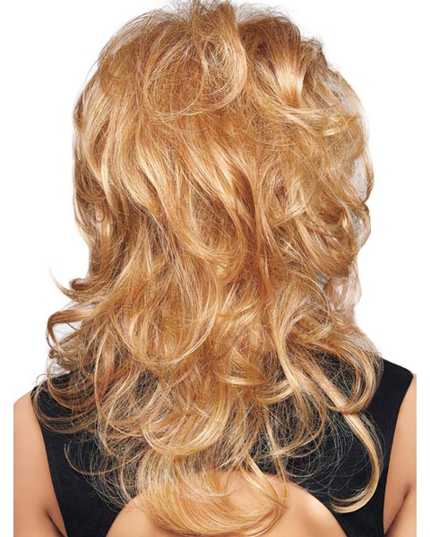 Blonde Curly Synthetic Soft Long Wigs