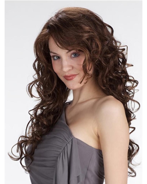 Lace Front Curly Synthetic Modern Long Wigs