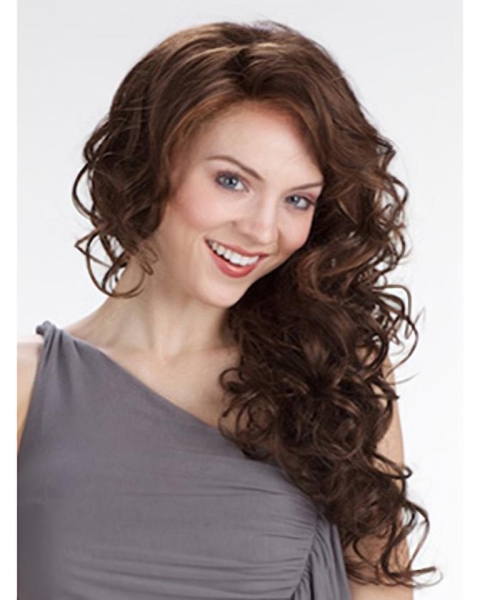 Lace Front Curly Synthetic Modern Long Wigs