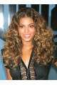 Beyonce Knowles Fluffy 100% Human Hair Long Curly Lace Front Wig about 18 Inches