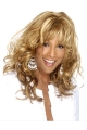 Beverly Johnson Excellent Long Curly with Wavy-style Lace Front Human Hair Wig with Bangs 18 Inches