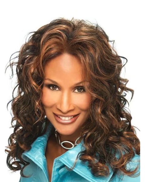 Beverly Johnson Beauty Queen Mid-length Curly Lace Human Hair Wig